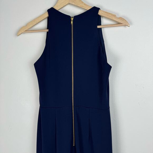 Betsy & Adam Navy Ruffle Maxi Dress - Picture 9 of 15